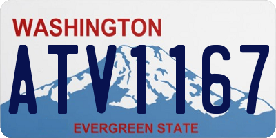 WA license plate ATV1167
