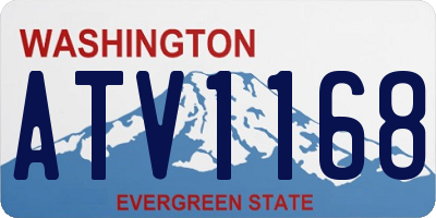 WA license plate ATV1168