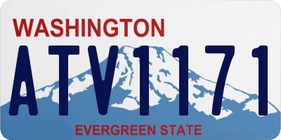 WA license plate ATV1171
