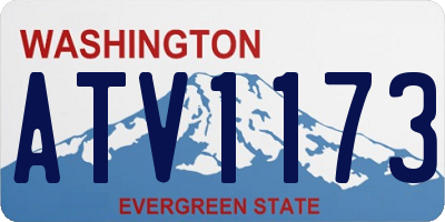 WA license plate ATV1173