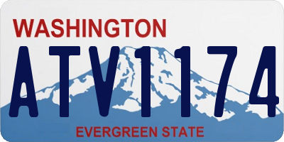 WA license plate ATV1174