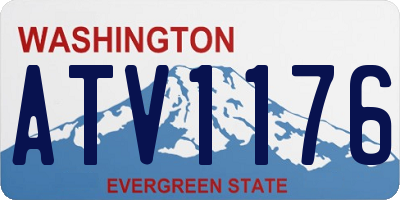 WA license plate ATV1176