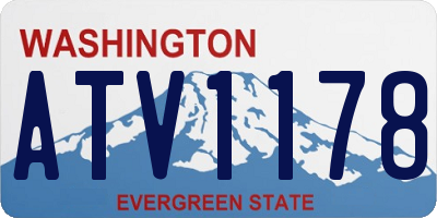 WA license plate ATV1178
