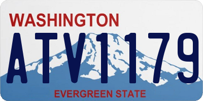 WA license plate ATV1179