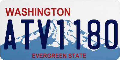WA license plate ATV1180