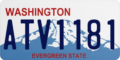 WA license plate ATV1181