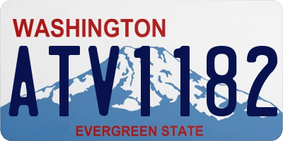 WA license plate ATV1182