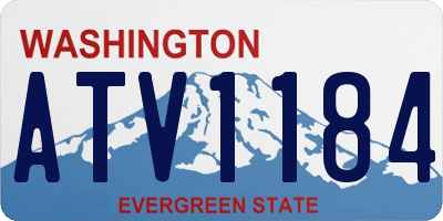 WA license plate ATV1184