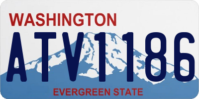 WA license plate ATV1186
