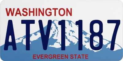 WA license plate ATV1187