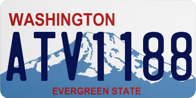WA license plate ATV1188