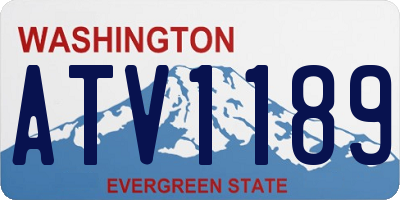 WA license plate ATV1189