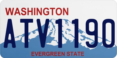 WA license plate ATV1190
