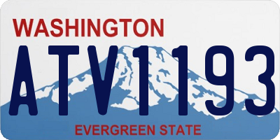 WA license plate ATV1193