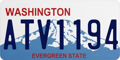 WA license plate ATV1194