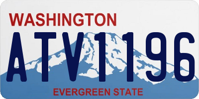 WA license plate ATV1196