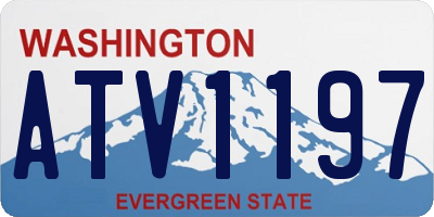 WA license plate ATV1197