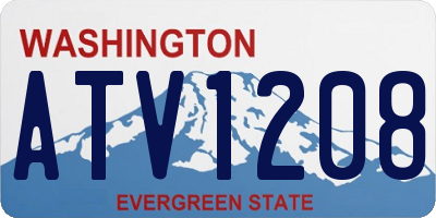 WA license plate ATV1208