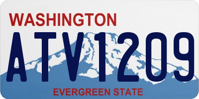 WA license plate ATV1209
