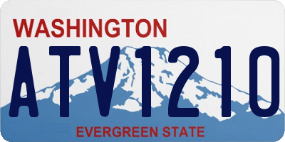 WA license plate ATV1210
