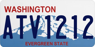 WA license plate ATV1212