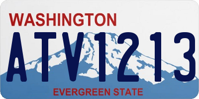 WA license plate ATV1213