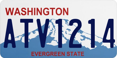 WA license plate ATV1214