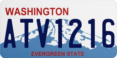WA license plate ATV1216