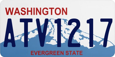 WA license plate ATV1217