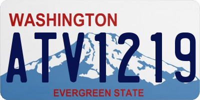 WA license plate ATV1219