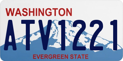 WA license plate ATV1221