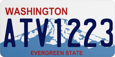WA license plate ATV1223