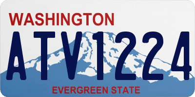 WA license plate ATV1224