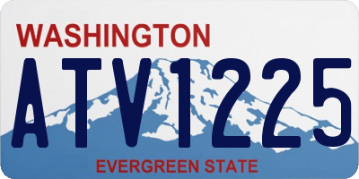 WA license plate ATV1225