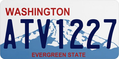 WA license plate ATV1227