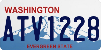 WA license plate ATV1228