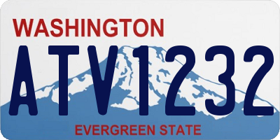 WA license plate ATV1232