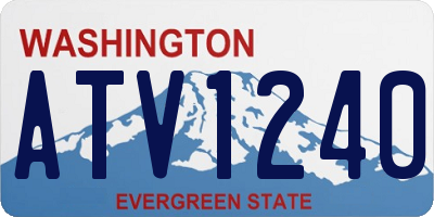 WA license plate ATV1240