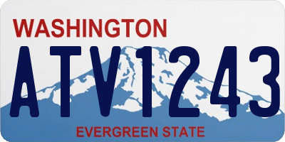 WA license plate ATV1243