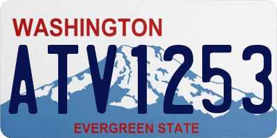 WA license plate ATV1253
