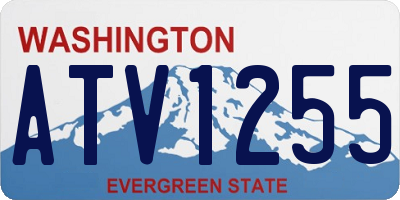 WA license plate ATV1255