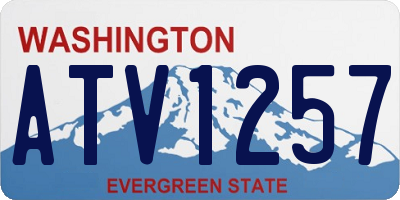 WA license plate ATV1257