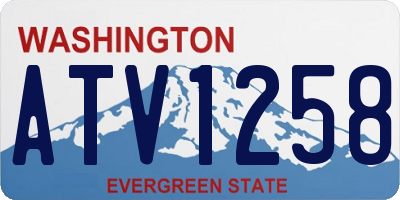 WA license plate ATV1258