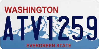 WA license plate ATV1259