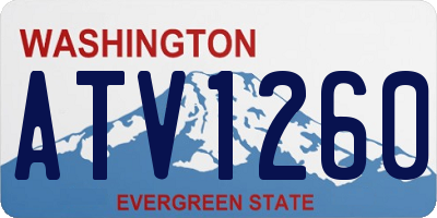 WA license plate ATV1260