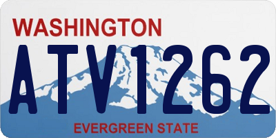 WA license plate ATV1262