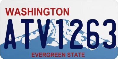 WA license plate ATV1263