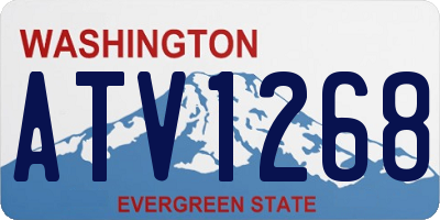 WA license plate ATV1268