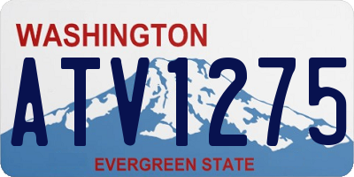 WA license plate ATV1275