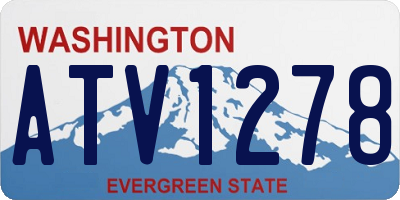 WA license plate ATV1278